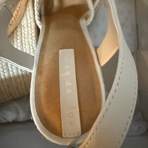 Copper Key Cream Espadrilles with Elegant Stitching